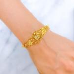 Intricate Striped Jali Bangle Bracelet