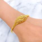 Chic Flowing Leaf Bangle Bracelet