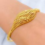 Chic Flowing Leaf Bangle Bracelet