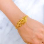 Impressive Evergreen Leaf Bangle Bracelet