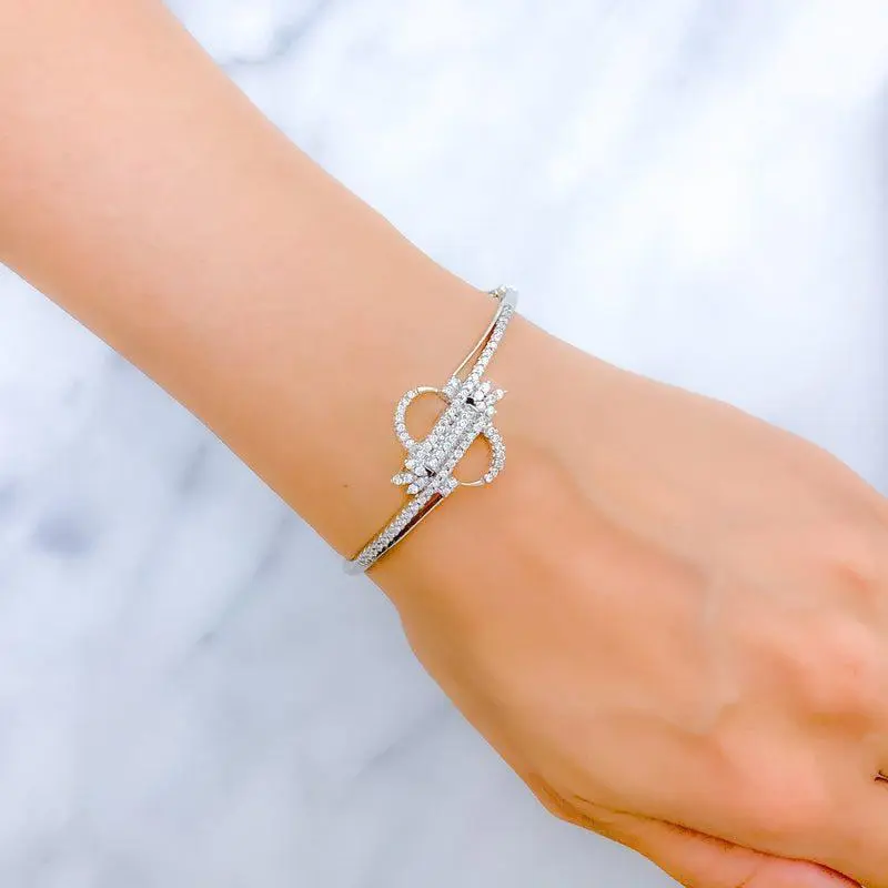 Hoop Design Diamond Bangle Bracelet