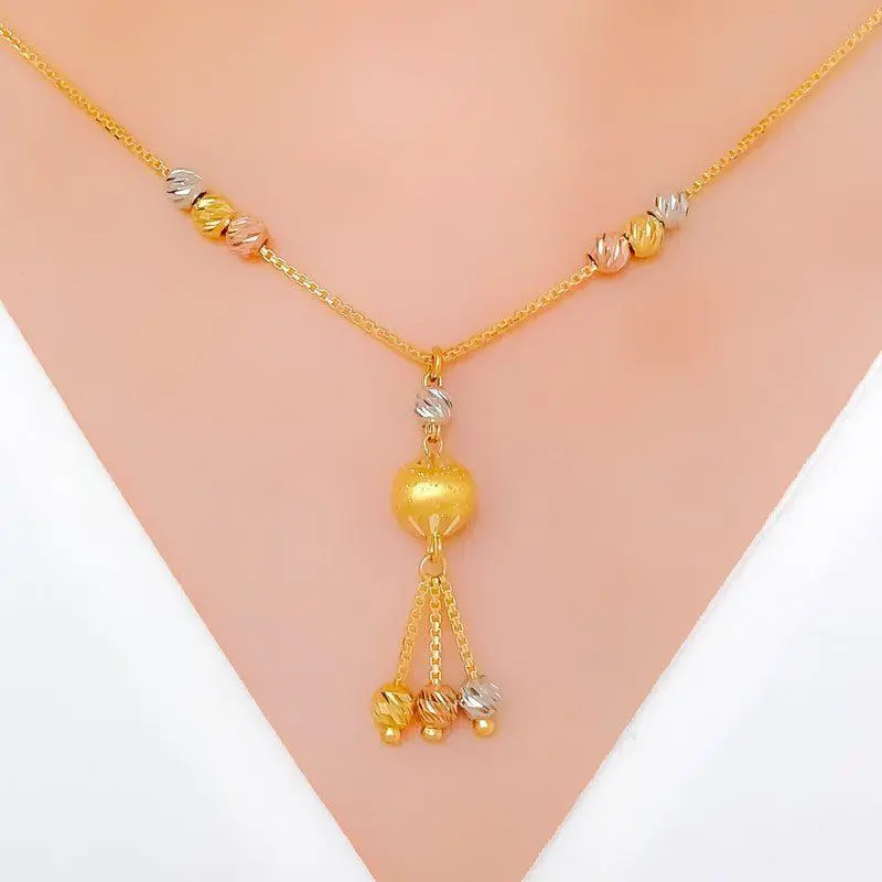 Elegant ThreeTone Necklace