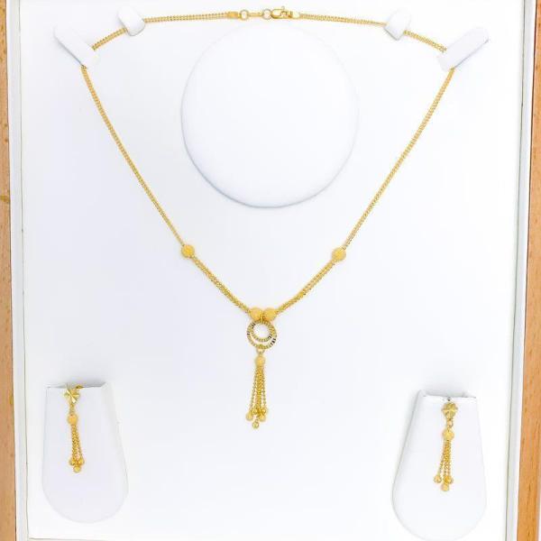 Exclusive Twin Halo Necklace Set