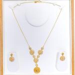 Palatial Round Floral Necklace Set