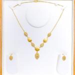 Posh Checkered Marquise Necklace Set