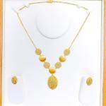 Alternating Sand Finish Necklace Set