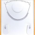 Attractive Graduating Drop Diamond Necklace Set