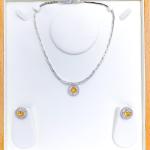 Bold Diamond Halo Necklace Set