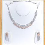 Chic Rose Gold Diamond Necklace Set