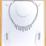 Chic Vine Drop Diamond Necklace Set