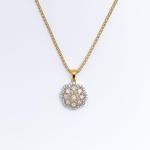 Sparkling Flower Diamond Pendant Set