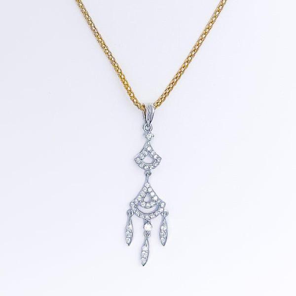 Timeless Hanging Leaf Diamond Pendant Set