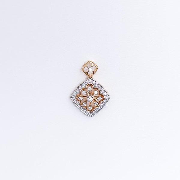 Dangling Square Diamond Pendant Set