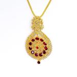 Classy Flower Polki Diamond Pendant Set