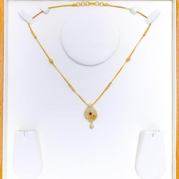 Palatial Floral CZ Necklace