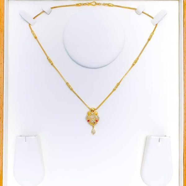 Classy Smooth Finish CZ Necklace