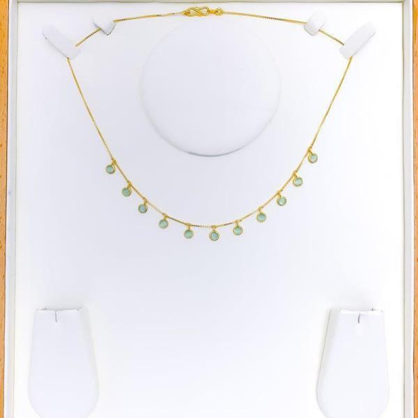 Fancy Sage Green CZ Necklace