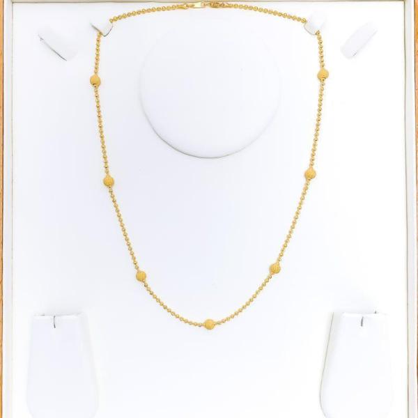 Dainty Beaded Orb Chain 20"