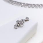 Attractive Graduating Drop Diamond Necklace Set