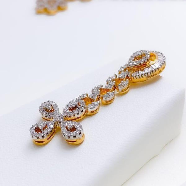 Royal Flower Drop Diamond Set