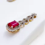 Ruby and Emerald Diamond Necklace Set