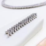 Contemporary Diamond Necklace Set