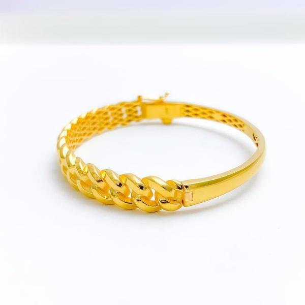 Fancy Interlinked Bangle Bracelet