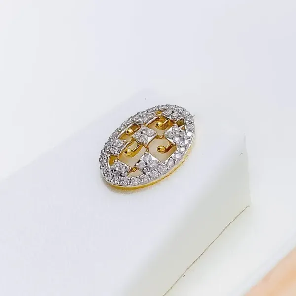 Unique Checquered Diamond Pendant Set