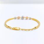 Graduated Disco Bead Bangle Bracelet