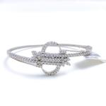 Hoop Design Diamond Bangle Bracelet