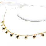 Tasteful Round Black CZ Necklace