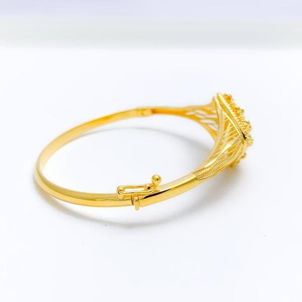 Contemporary Wave Bangle Bracelet