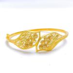 Impressive Evergreen Leaf Bangle Bracelet