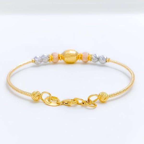 Fancy Elevated Orb Wire Bracelet