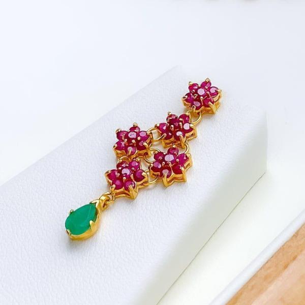 Magnificent Floral Ruby Set