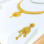 Magnificent Jali Drop Necklace Set