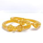 Fancy Netted Oval Bangle Bracelet