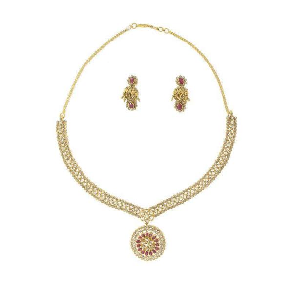 3 PIECE POLKI NECKLACE SET