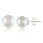 925 Sterling Silver Freshwater Pearl Shape Stud Earrings