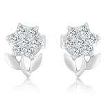 925 Sterling Silver Swarovski Zirconia Minimalistic Designer Stud Earrings