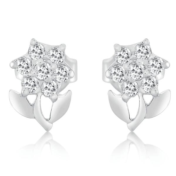 925 Sterling Silver Swarovski Zirconia Minimalistic Designer Stud Earrings