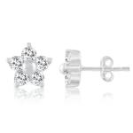 925 Sterling Silver Swarovski Zirconia Minimalistic Designer Stud Earrings