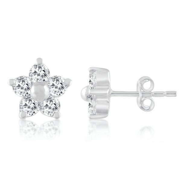 925 Sterling Silver Swarovski Zirconia Minimalistic Designer Stud Earrings