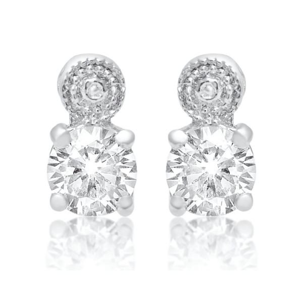 925 Sterling Silver Swarovski Zirconia Minimalistic Designer Stud Earrings