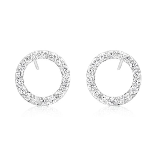 925 Sterling Silver Swarovski Zirconia Minimalistic Designer Stud Earrings