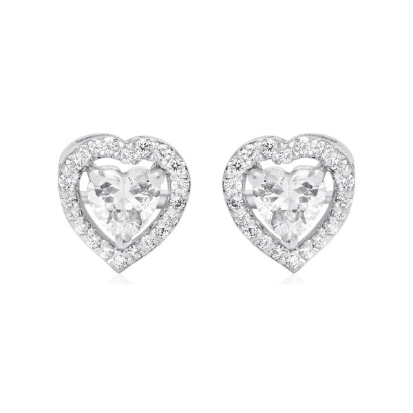 925 Sterling Silver Swarovski Zirconia Minimalistic Designer Stud Earrings