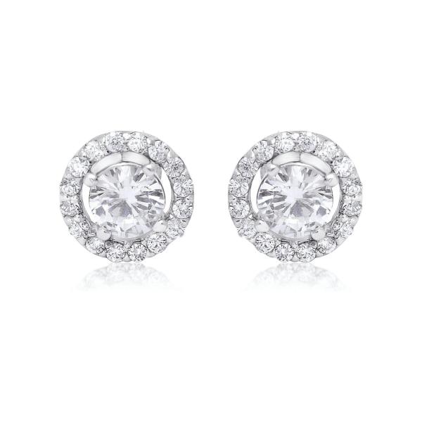 925 Sterling Silver Swarovski Zirconia Minimalistic Designer Stud Earrings