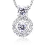 925 Sterling Silver Swarovski Zirconia Classic Pendent / Locket for Women & Girls