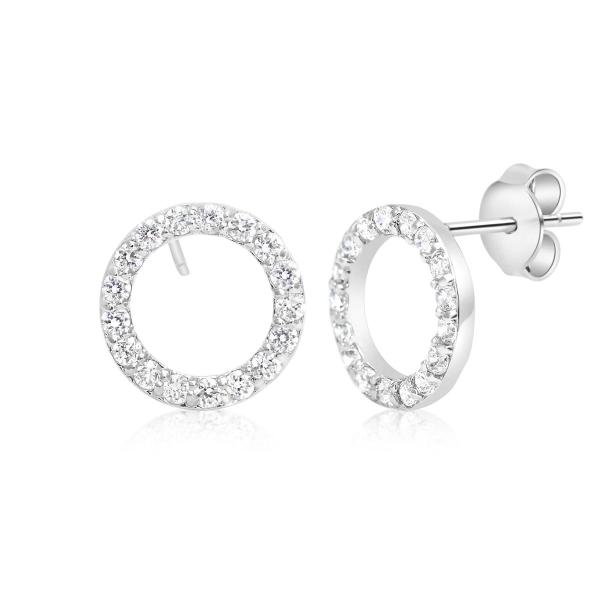 925 Sterling Silver Swarovski Zirconia Minimalistic Designer Stud Earrings