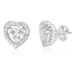 925 Sterling Silver Swarovski Zirconia Minimalistic Designer Stud Earrings